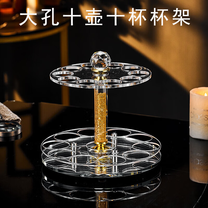 Scybe creative rotating 10 pots and 10 cups crystal cup holder wine glass storage upside-down rack 6 pots and 6 cups wine divider rack set rack 10 pots and 10 cup holders can hang tall wine glasses