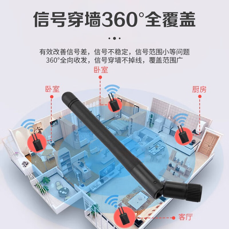 Qantop dual-band glue stick antenna wifi router network card external antenna dual-band elbow small pepper inner needle QT-XL005