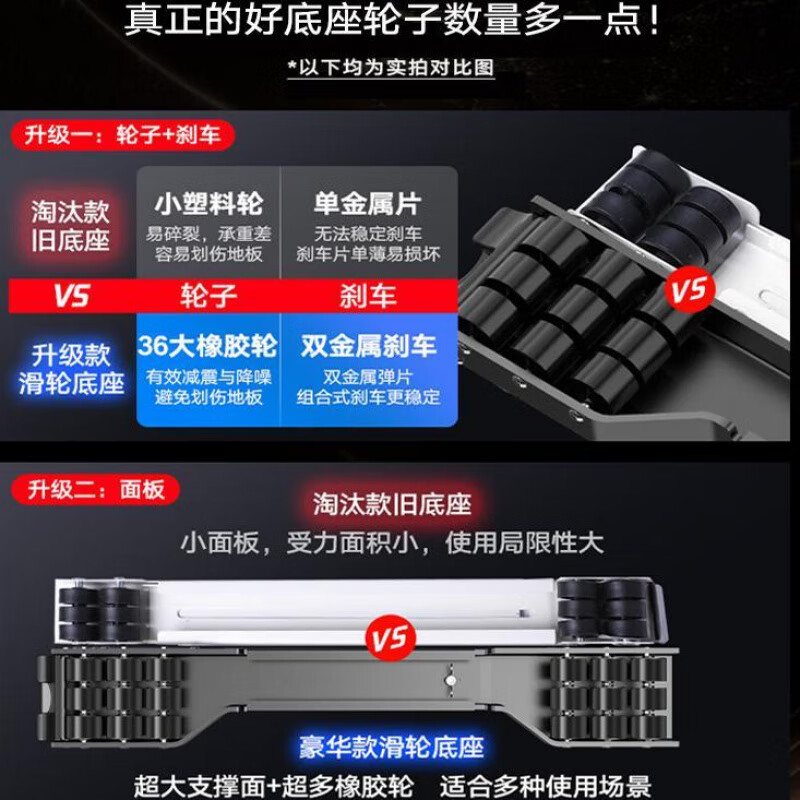 German washing machine base frame movable refrigerator universal pulley bracket drum special raised anti-slip shock foot pad 1 German quality black extra large shock absorption surface