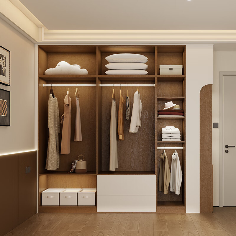 Quanyou (QUANU) Quanyou whole house customized bedroom wardrobe home wall-in-one cabinet small apartment wardrobe storage cabinet room storage cabinet 799/ (for specific plans, please contact customer service)