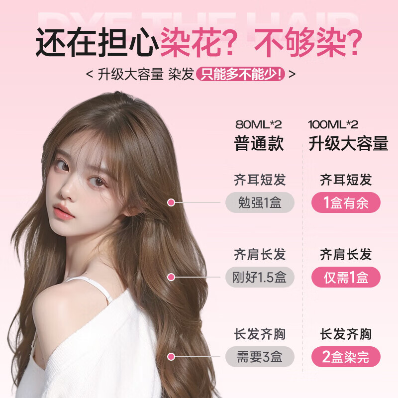 Yisiyun hair dye cream plant-based pure chestnut brown hair dye at home natural whitening hair dye hair cream non-stick only for men and women