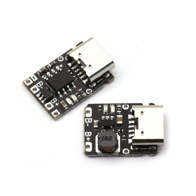 Dafuri 5V charging and discharging integrated module 3.7V 4.2V18650 lithium battery charging boost power board protection Type-c 4.2V black 4.2V single charging (1 piece)