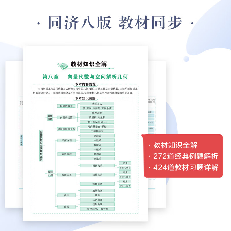 Official flagship store Higher Mathematics Postgraduate Entrance Examination Mathematics Tutorials and Exquisite Exercises High Mathematics Tongji 8th Edition Volume 1 Liaoyuan Higher Education Mathematics Tongji University 8th Edition Synchronous Freshman and Second Year Textbook After-Class Answers Tutorials and Exquisite Exercises 8th Edition Volume 2