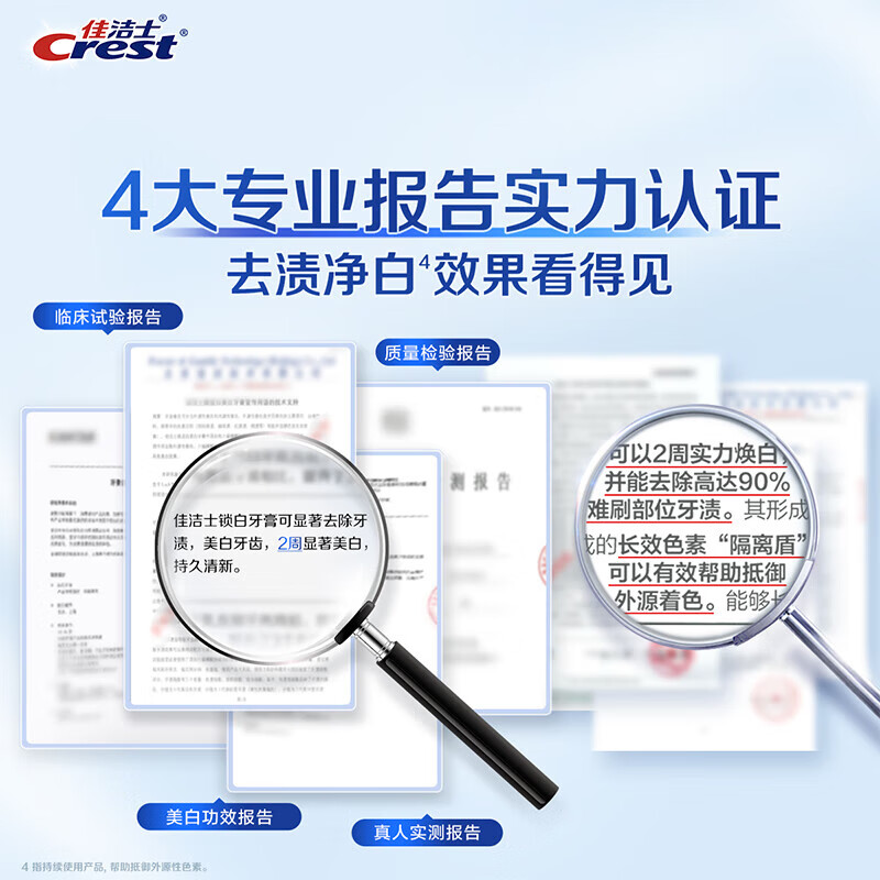 Crest Lock White Tea Fragrance Whitening Toothpaste Clears Breath and Removes Teeth Stains 3 Tubes Total 360g Best Sellers Jingdong Self-operated