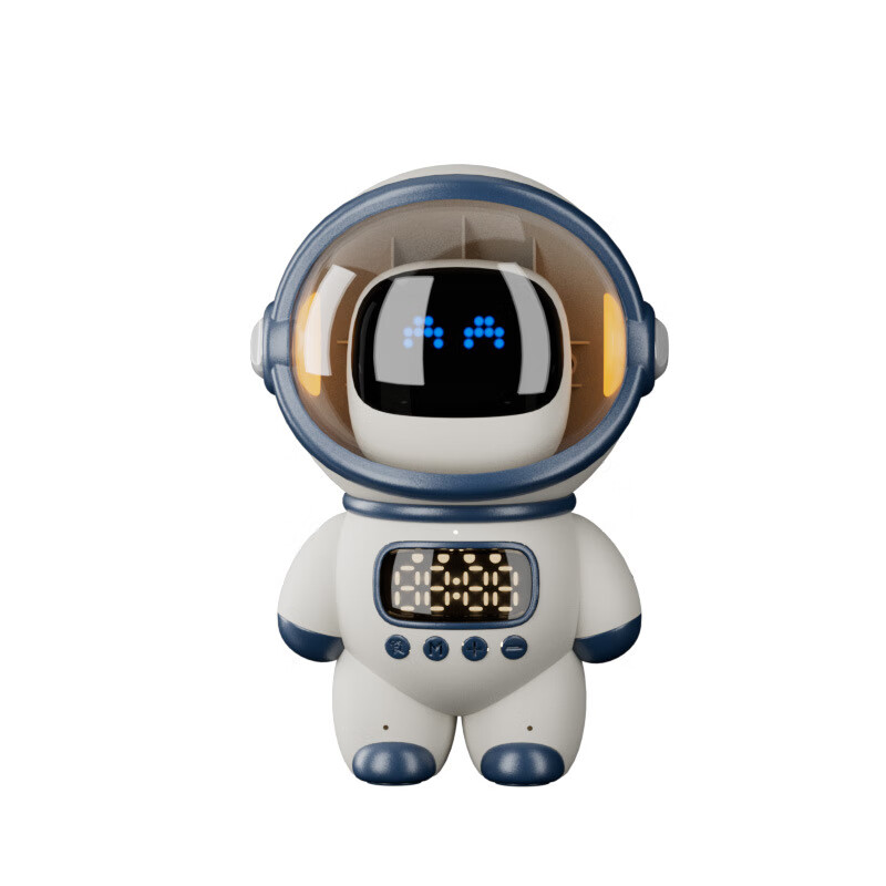 Bluetooth Speaker Astronaut Alarm Clock AI Large Model Intelligent Voice Robot AI Interactive Birthday Gift Upgraded AI Large Model Space White