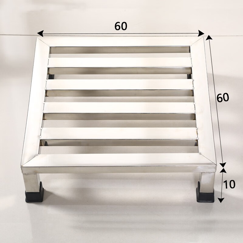 Suitable for custom-made stainless steel bracket flower pot base washing machine rack base mobile booster bracket refrigerator tripod 304 stainless steel rack 45x45x10cm thickened