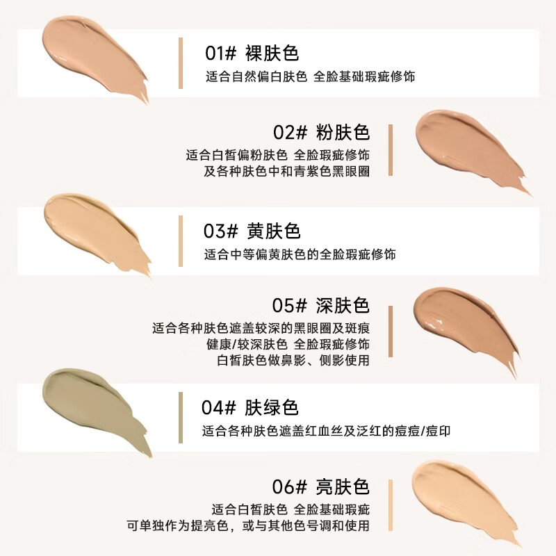 FOREVER KEY Cheng Shi'an Foreverkey Concealer Concealer Pen Covers Spots, Dark Circles, Acne Marks, Brightens Women's 02# Pink Skin Color, Suitable for Natural Pink Skin Skin