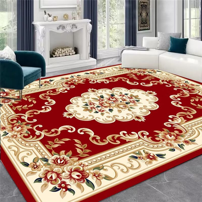 Large size thickened carpet for home living room coffee table mat bedroom full European style new Chinese style carpet can be customized classic European style 3 meters wide * 4 meters long full sheet (non-returnable and non-exchangeable)