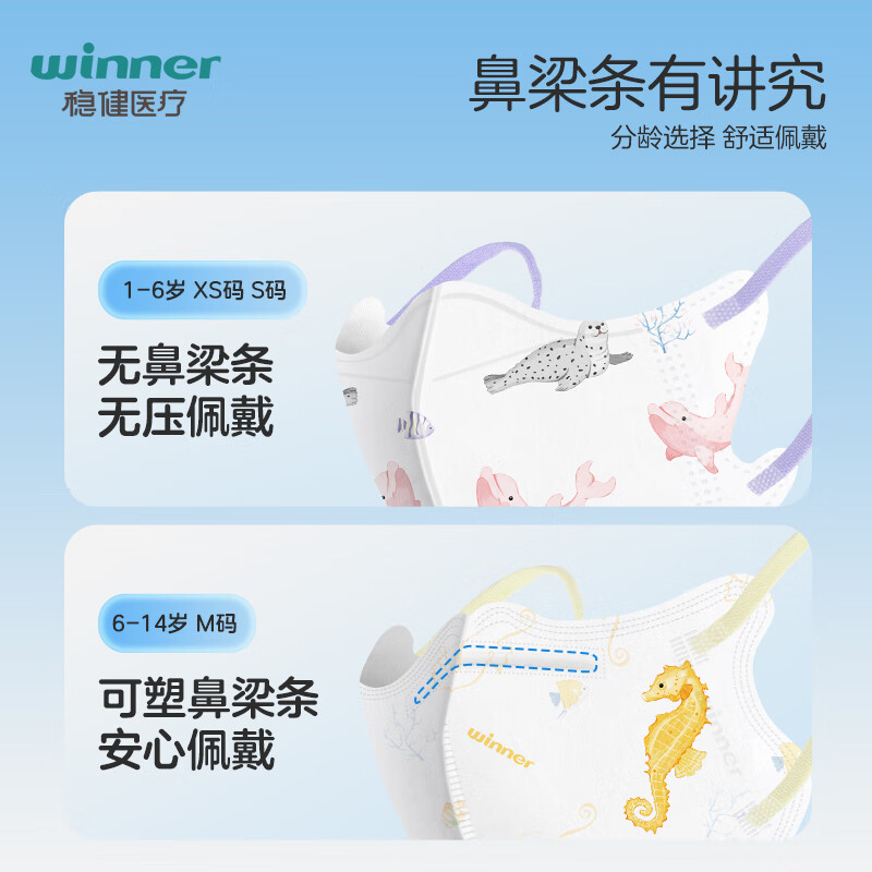 Robust cotton inner layer children's masks for 3-6 years old, individually packed, 40 pieces per bag, skin-friendly, breathable, dust-proof, warm in autumn and winter