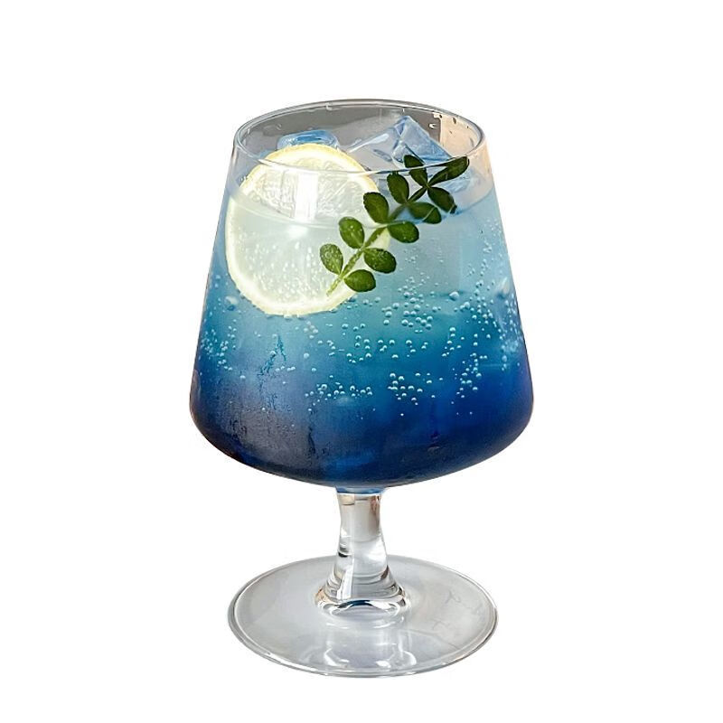 Meikejie ins style short-footed glass cocktail cup drink cup soda sparkling water cup drink bartending cup feeling Internet celebrity goblet set of 2