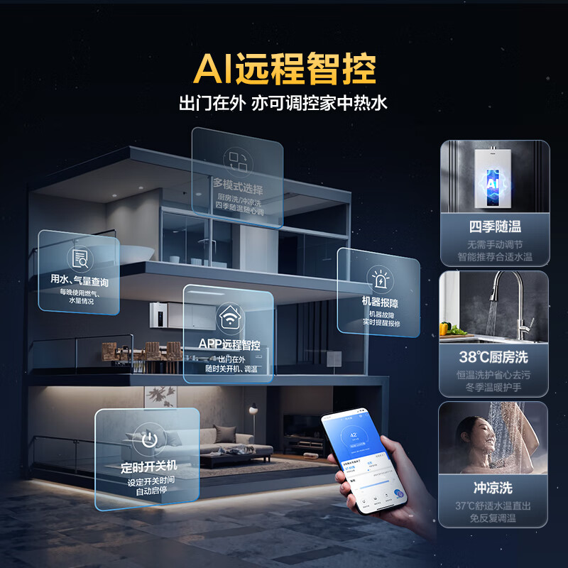 Haier Starlight JM6PRO 16L Water Servo Constant Temperature Smart Energy Saving Silent Noise Reduction Low Water Pressure Start Home Installation Gas Water Heater Natural Gas Household