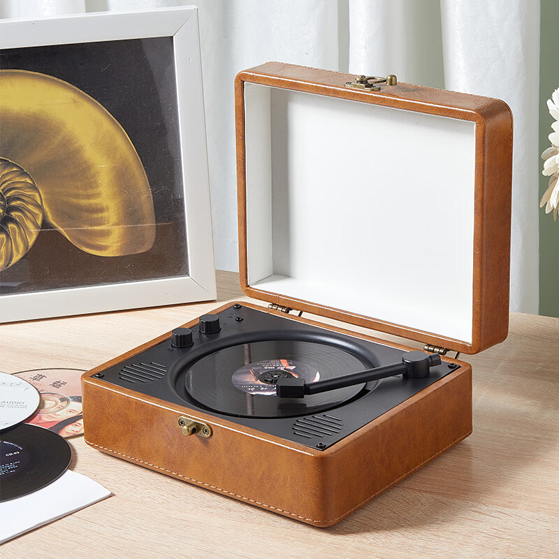 YEARS STAY time and years all-in-one CD player audiophile album player retro player record player desktop audio bluetooth speaker cd player birthday gift walnut SG1988