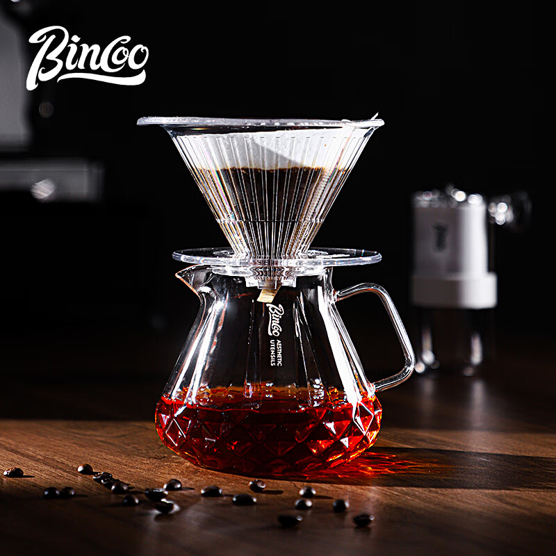 Bincoo glass hand brewed coffee pot cooled iced American tasting cup cold brew pot hand brewed sharing pot