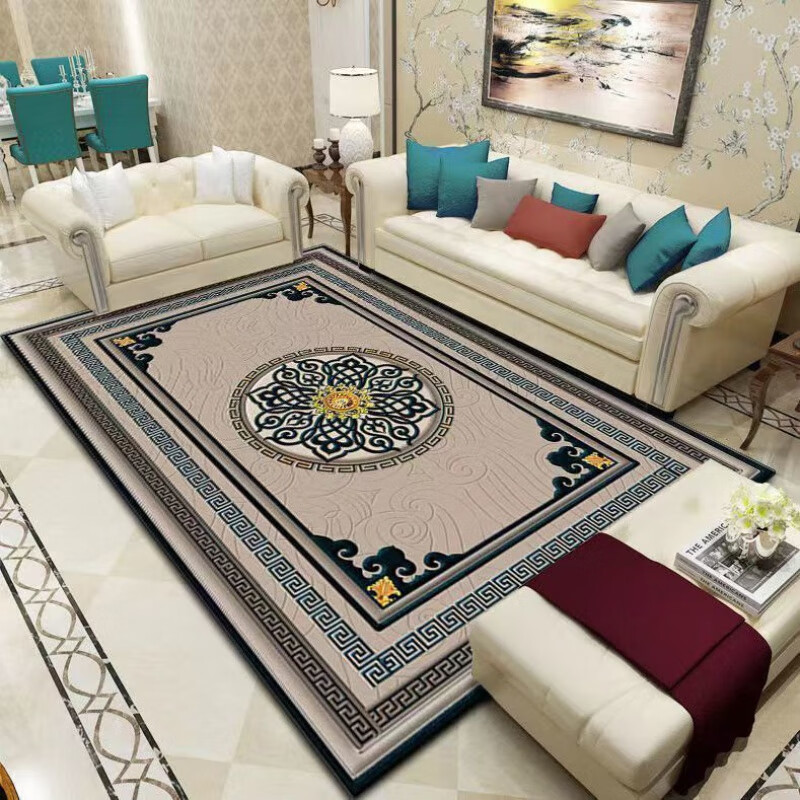 Large size thickened carpet for home living room coffee table mat bedroom full European style new Chinese style carpet can be customized classic European style 3 meters wide * 4 meters long full sheet (non-returnable and non-exchangeable)