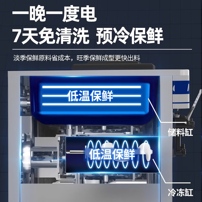 Taochule Ice Cream Machine Commercial Crispy Egg Cone Ice Cream Machine Ice Cream Machine Vertical Desktop Ice Cream Stand Sundae Crispy Cone Fully Automatic Internet Celebrity Ice Cream Machine 128 Orange Desktop | Continuously Make 15-18 | One-click Cleaning