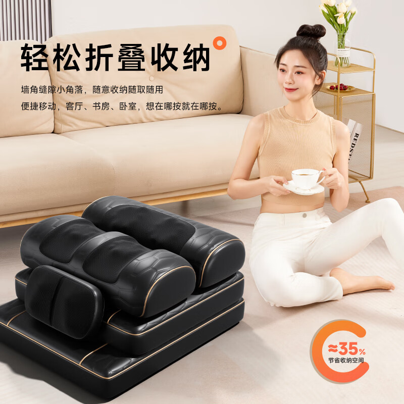 AUX home full body massage cushion recliner chair shoulder and cervical spine massager waist and back electric kneading mattress fully automatic multi-functional massager practical birthday gift for father and mother Supreme version - gray neck, shoulder, waist, legs and feet full kneading + vibration moxibustion hot compress