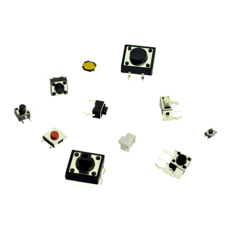 TaoTimeClub tact switch button micro switch 12*12/2*4/3*6/ bracket/SMD/direct plug 12*12*5 (20 pcs) No specifications