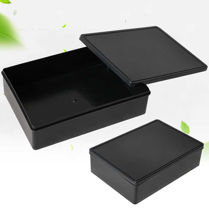 Lu Xiangxiang Thickened Anti-static Covered Component Box Black Parts Box Tool Storage Box Plastic Small Box Material Turnover Box C2 Parts Box with Cover 230*160*60mm