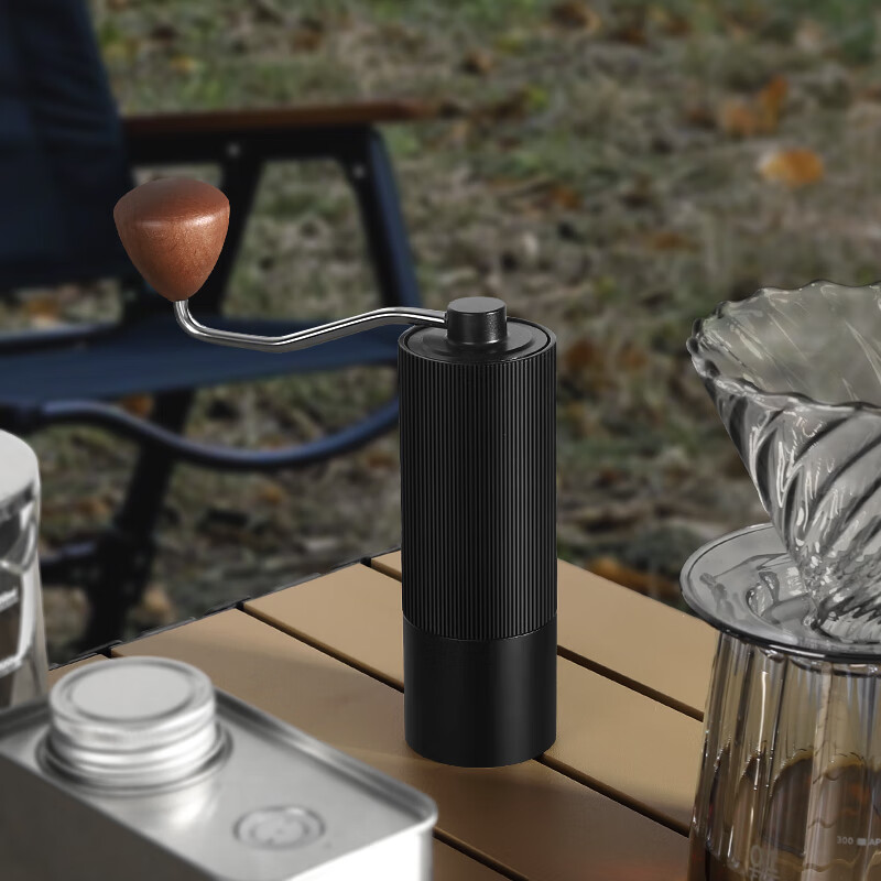 Mongdio hand grinder coffee bean grinder portable hand grinder coffee machine deep space gray-pentagonal grinding core C1 steel core series