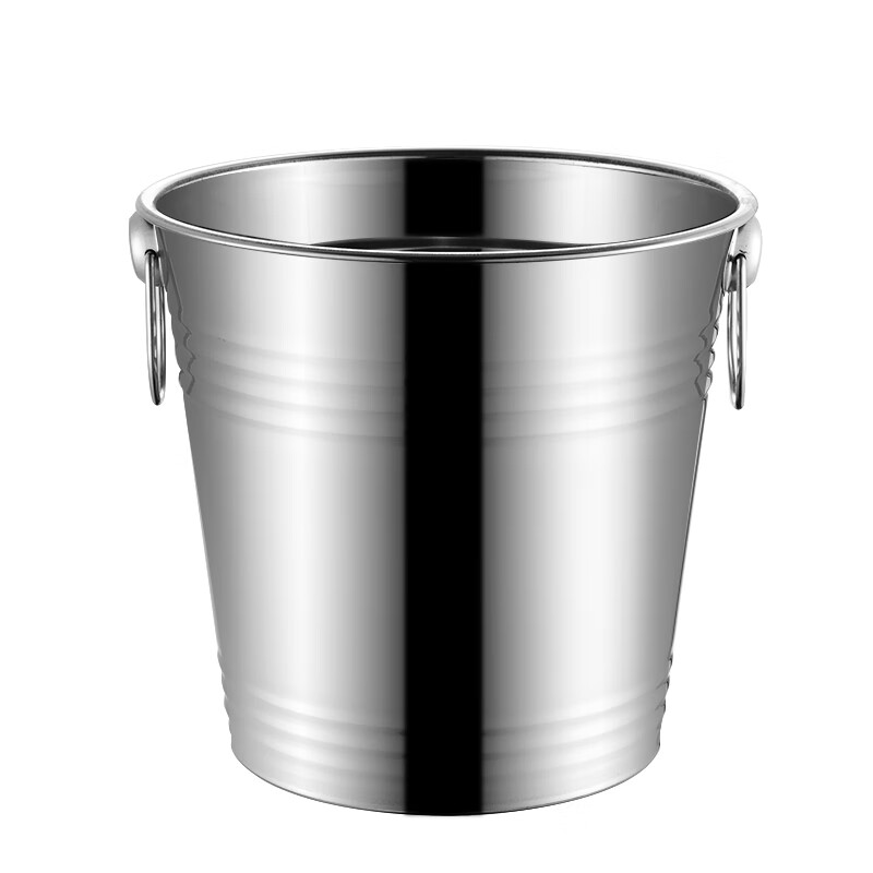 Magic Bean Shenghuo Internet celebrity ice bucket household stainless steel ice bucket bar KTV champagne beer red hotel supplies snack bucket commercial mini silver portable snack bucket 13cm (1.2L)