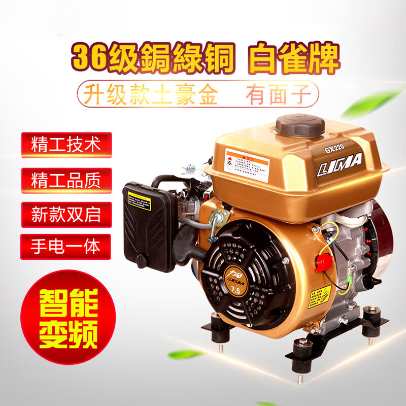 Shantou Lincun brand 48v6072v electric two-wheeled, two-wheeled, three-wheeled vehicle, four-wheeled car frequency converter range extender gasoline generator (new ultra-small mini model 800 watts) 48v60v72v