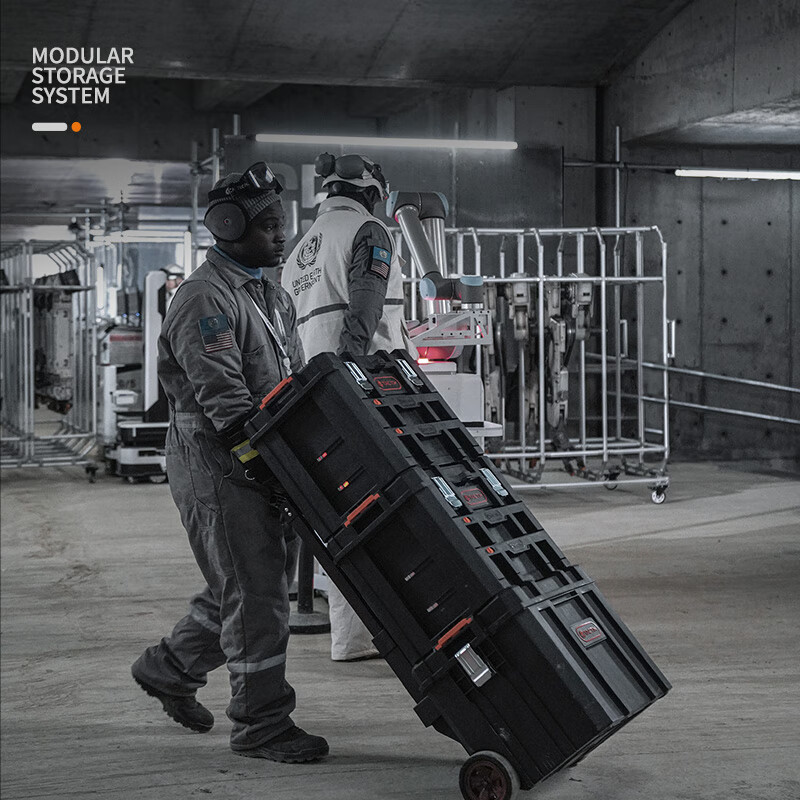 Tactix heavy-duty stacking tool box three-piece combination large-capacity storage box thickened industrial household 320368CLN