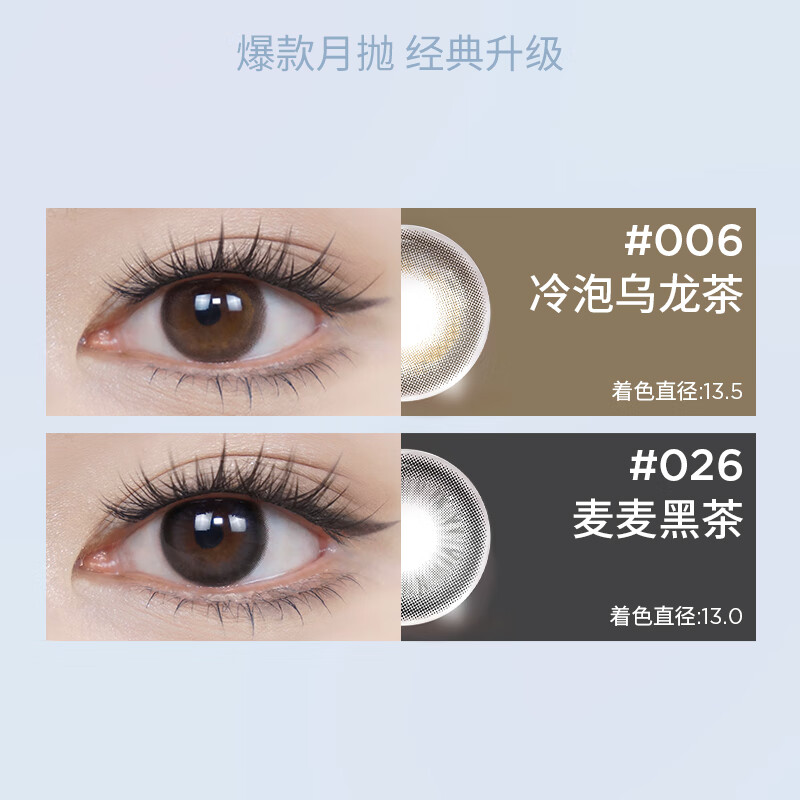 Moody Silicone Hydrogel Live Series Color Contact Lenses, Disney Zootopia Monthly Disposable 2 Contact Lenses, Mai Mai Black Tea 500 Degrees