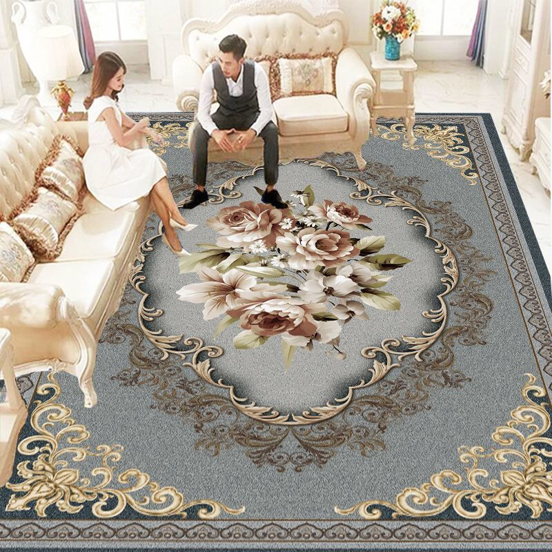 Large size thickened carpet for home living room coffee table mat bedroom full European style new Chinese style carpet can be customized classic European style 3 meters wide * 4 meters long full sheet (non-returnable and non-exchangeable)