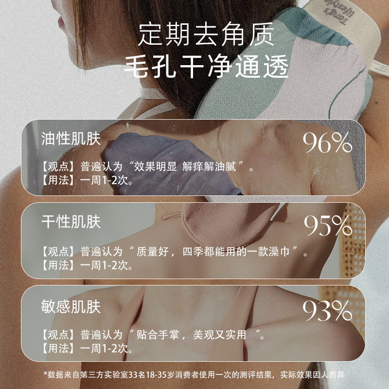 Laotang bath towel for women, strong mud rub and painless bath towel