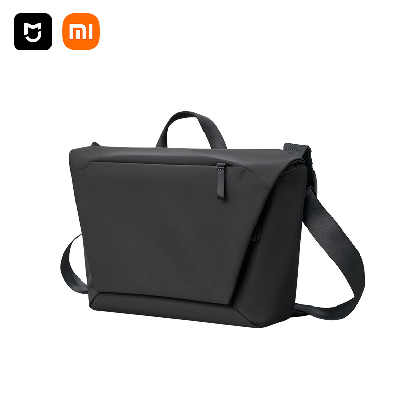 Mijia Xiaomi Messenger Bag Men's Large Capacity Commuting Backpack Casual Sports Versatile Female Student Shoulder Bag Carbon Black