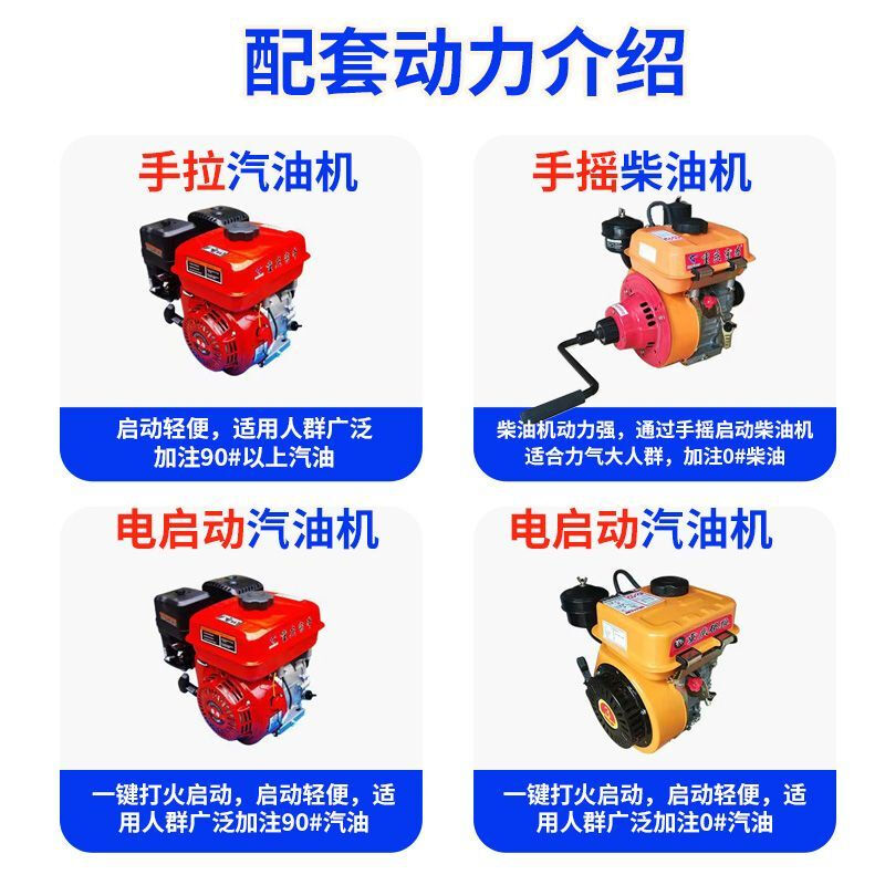 Wen Yijia's new feeding household multifunctional drum thresher threshing rapeseed rice wheat soybean soybean sorghum bare metal (with wheels) bare metal