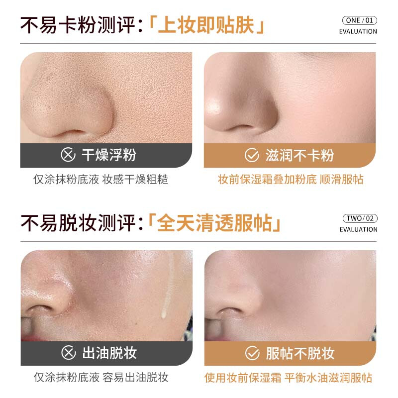 Fatini (FEOTZNW) makeup primer, facial cream, moisturizing, non-stuck powder, brightening skin tone, oil control, long-lasting