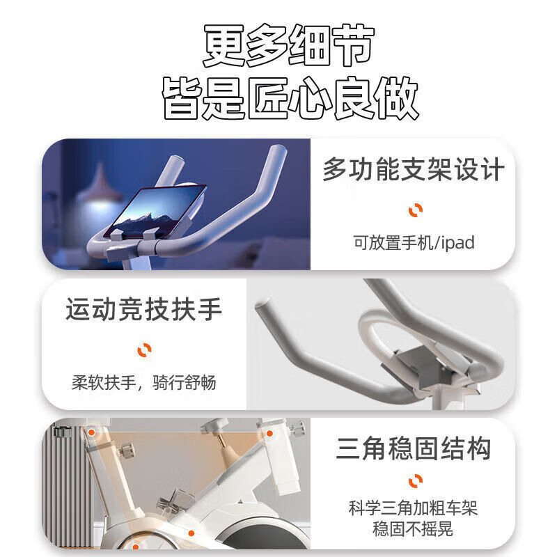 DZQ Spinning Bike Magnetic Control Exercise Bike Home Indoor Exercise Bike Home Silent Gym Exercise Equipment Pedal Simple Model - No Electronic Watch - No Heart Rate Monitoring