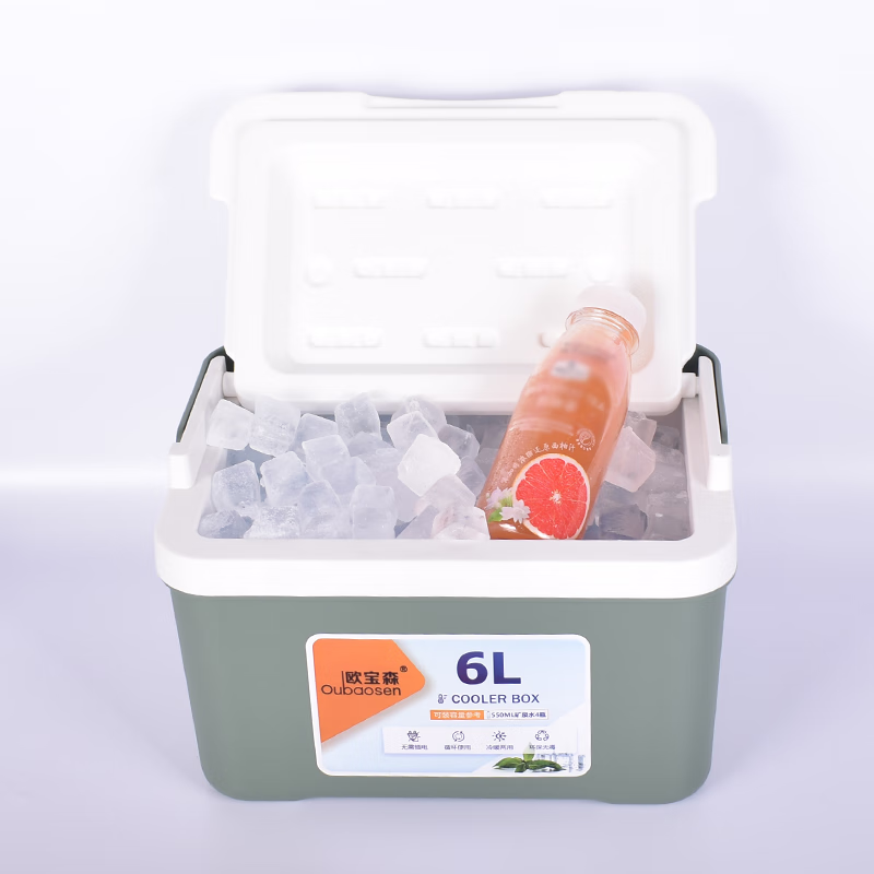 Opelson green 6 liter insulated box refrigerator portable small car fresh-keeping outdoor camping breast milk foam cold storage home