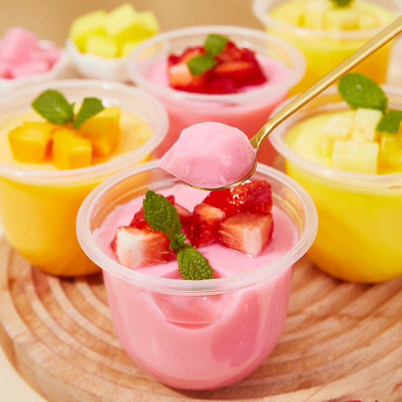 Guangxi Premium No-cook Mango Pudding Powder 500g Commercial Egg Mango Milk Multi-flavor Milk Tea Shop Special Baked Pudding