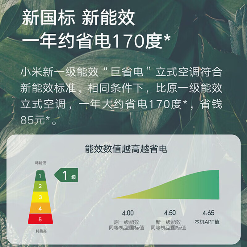 Xiaomi (MI) air conditioner set Mijia three bedrooms and one living room New level of energy efficiency Frequency conversion heating and cooling Intelligent adjustment One set for the living room and bedroom