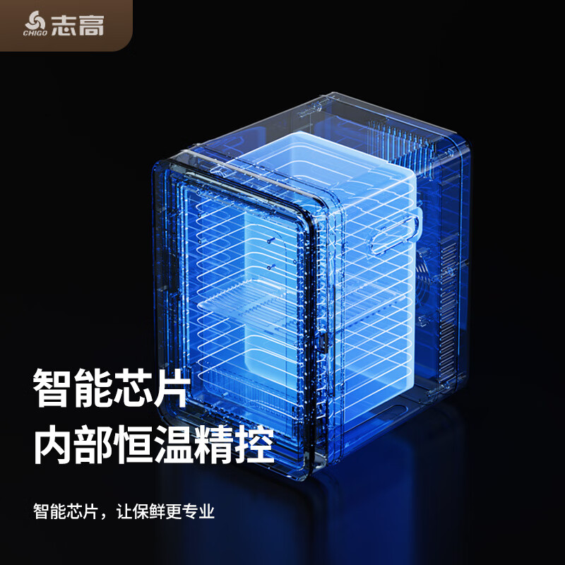 Chigo small refrigerator mini car refrigerator dormitory car household refrigeration small heating and cooling box household white only household use 8L