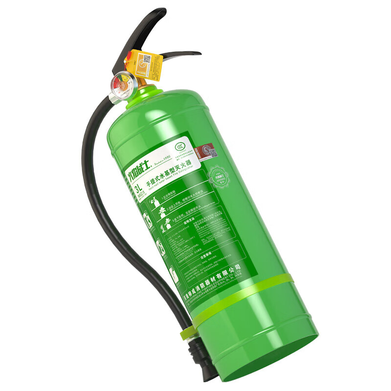 Portable water-based fire extinguisher 3L carbon steel water-based fire extinguisher for home commercial hotel factory boutique water-based 3L (stainless steel interface) hanger type