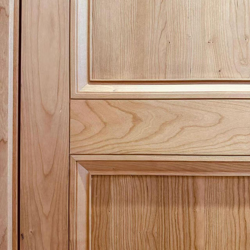 Wen Yijia North American red cherry log bathroom door indoor room door bedroom kitchen double door villa whole house North American red cherry