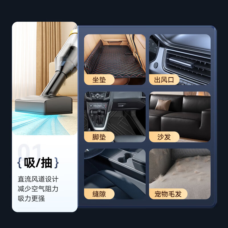 Kewo car vacuum cleaner high suction handheld home car dual-use wireless small high-power desktop mini portable
