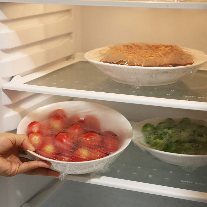 Miaojie Knife-free tear-off cling film, large roll, point-break type, hand-tearable, microwaveable, household, 50-meter large bowl box, medium bowl, 1 roll, 25cm*50m, 50 meters in total