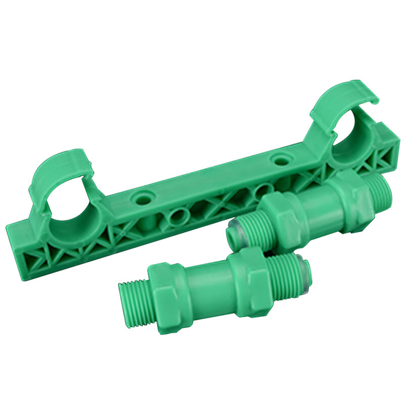 Mihong PPR shower faucet holder 15cm double mixing valve positioning pressure test piece 0*1/ double inner wire elbow green (steel material