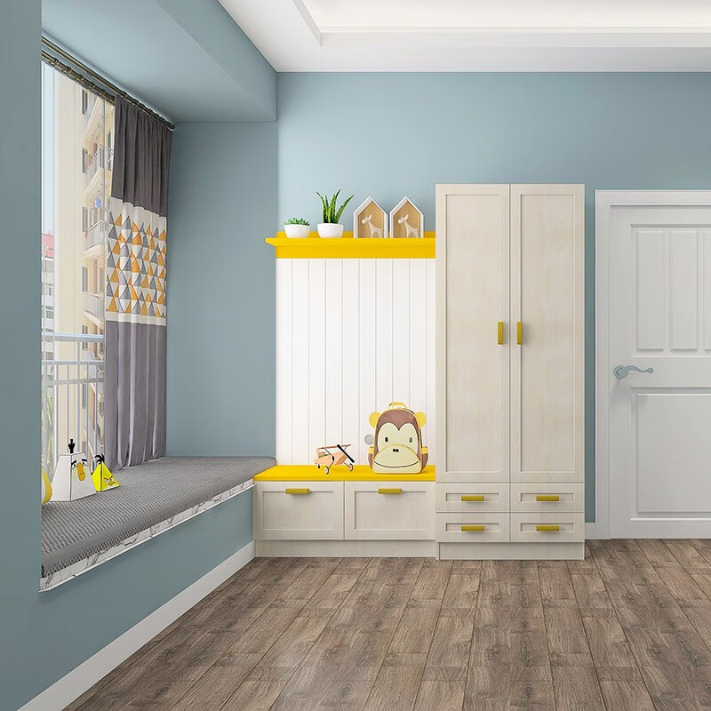 Shangpinzhai with custom tatami bed, high and low bunk bed, simple multifunctional bed, wardrobe, teenager room furniture set customization, deposit non-commodity price