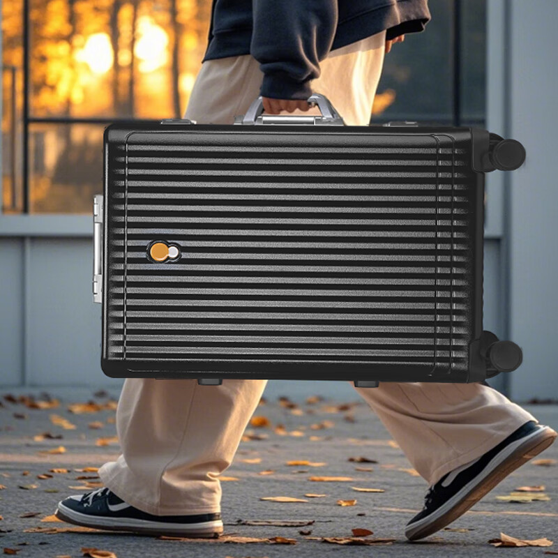 Paul Frank aluminum frame suitcase multi-functional high-value trolley case 24-inch sturdy suitcase light-sound anti-scratch password box