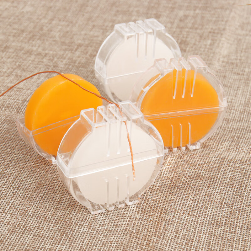 Kunsui imitation bamboo plastic embroidery stretcher, handmade cross-stitch stretcher, embroidery tool, cross-stitch lubricating thread wax, stamp embroidery stand tool, cross-stitch thread wax-2 boxes + 4 replacement packs