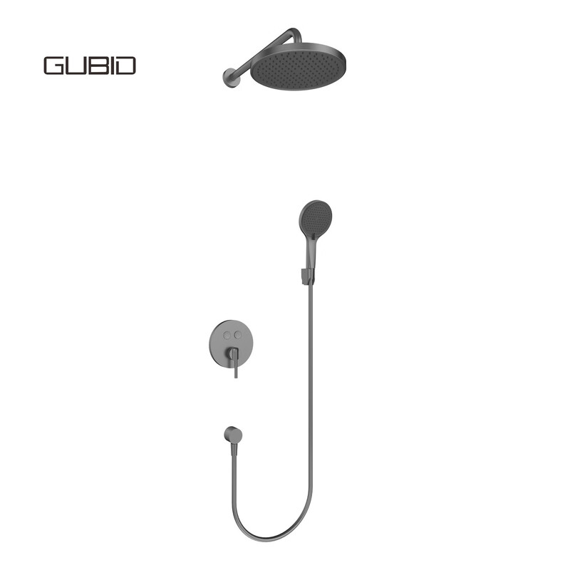 GUBID two-function embedded shower head bathroom home bathroom shower head set GD9524Q-Star Gray