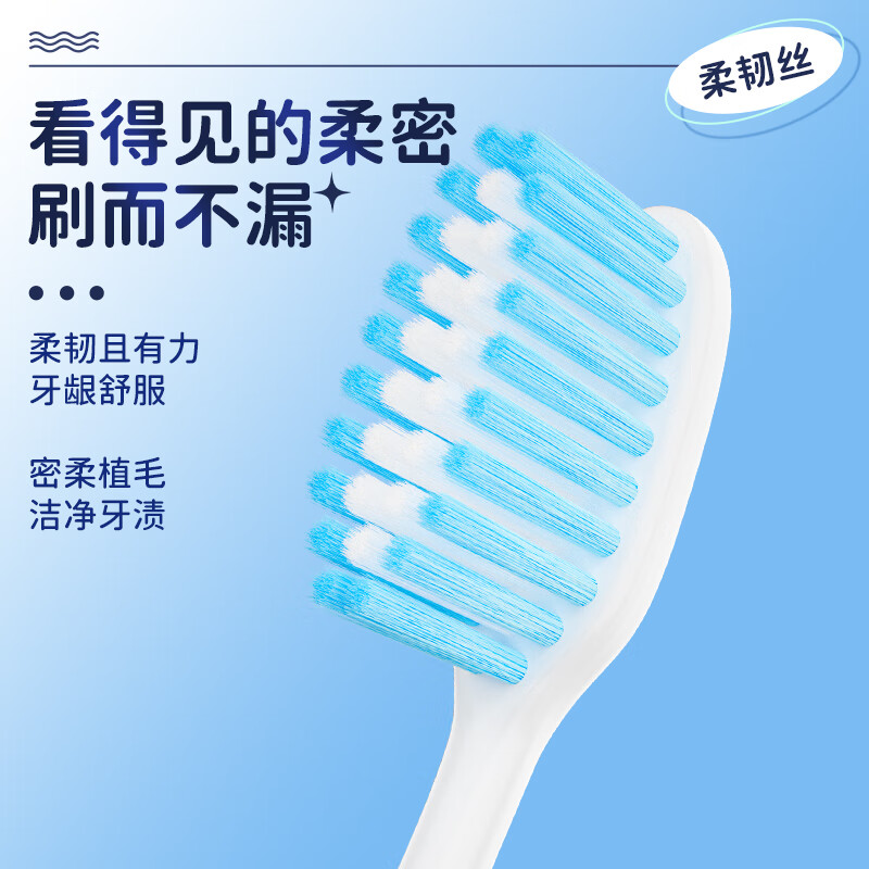 Kejiekejing adult soft-bristle toothbrush 6 pieces recommended for family sharing Gum protection rounded filaments care for sensitive and deep cleaning
