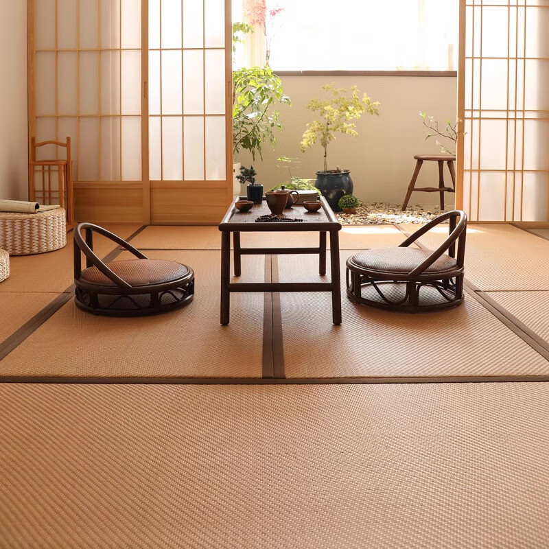 Wagolina floor mat, tatami mat, Japanese-style electric heating, natural resin, wear-resistant, waterproof, cat-scratch proof kang mat, tea room mat, custom-made, supports any size and special-shaped customization, no heating function, no return or exchange for customization