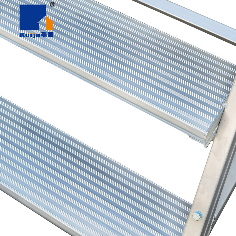 Ruiju supermarket shelf ladder cargo elevator warehouse climbing vehicle mobile cargo elevator platform climbing ladder cargo handling 14 steps P14