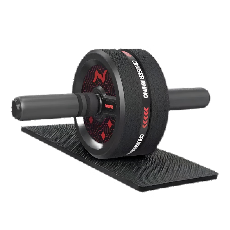 Miyi double wheel non-rebound abdominal wheel silent abdominal muscle wheel beautiful belly slimming fitness equipment home exercise weight loss K black gray